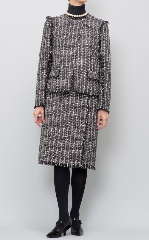 ツイードノーカラージャケット