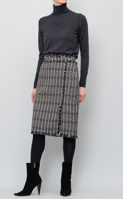 ツィードスリットタイトスカート