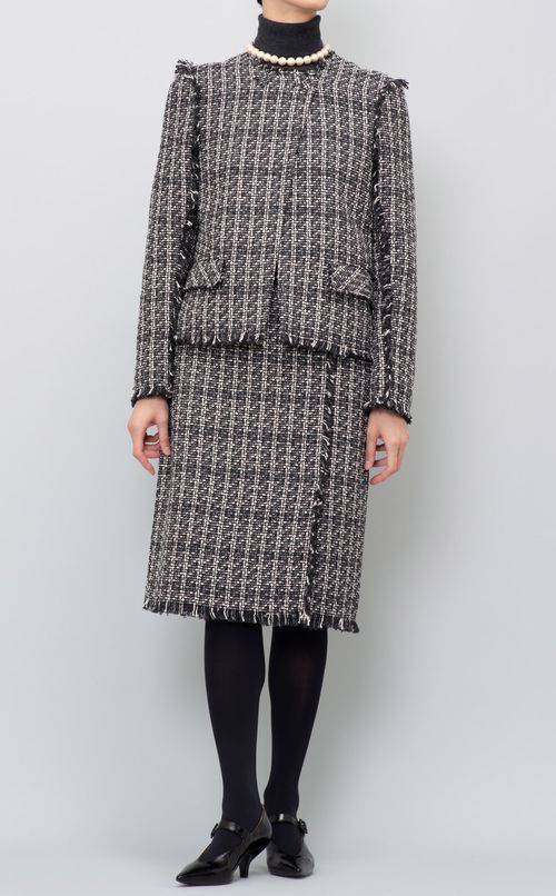 ツィードスリットタイトスカート