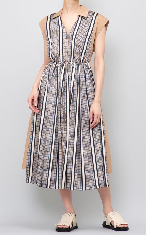 スキッパー切替ワンピース