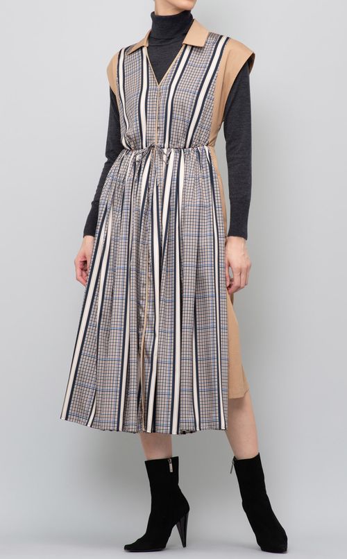 スキッパー切替ワンピース