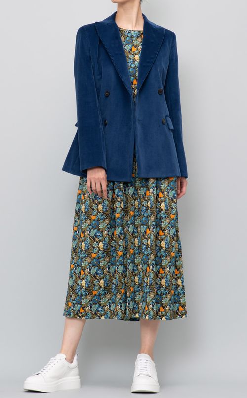 フラワープリントジャージーワンピース