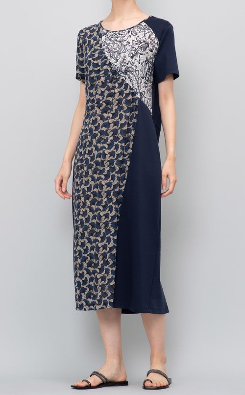 マルチプリントジャージーワンピース