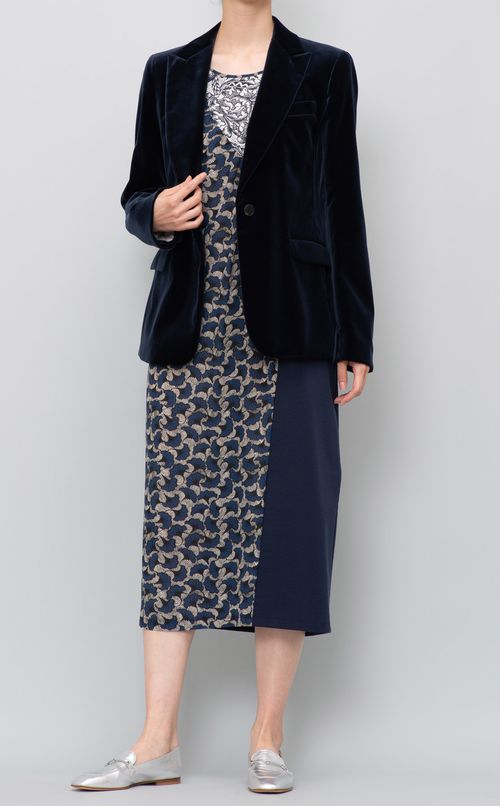 マルチプリントジャージーワンピース