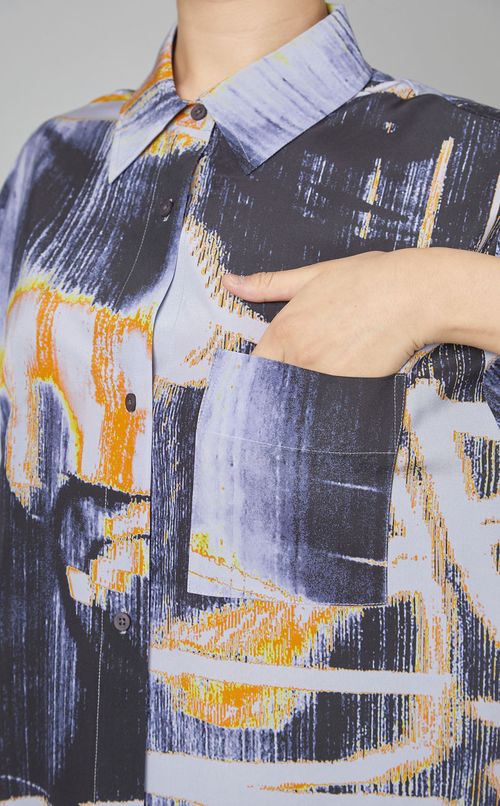 オーバーサイズプリントシャツ