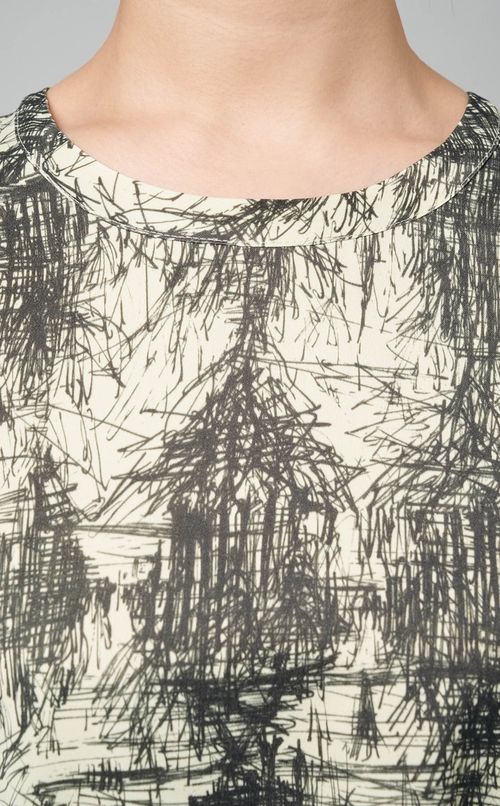 プリントリラックスワンピース