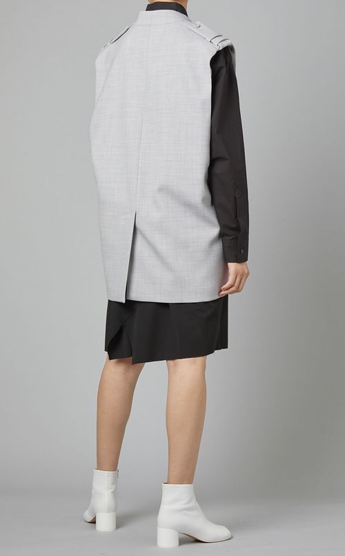 ウール混メランジジレ