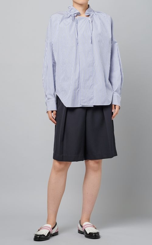 ギャザーボウタイブラウス