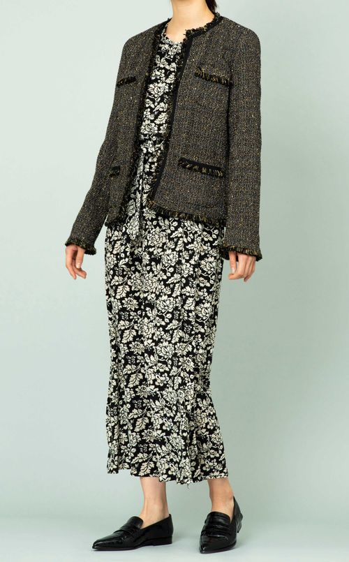 ラメ入りツイードジャケット