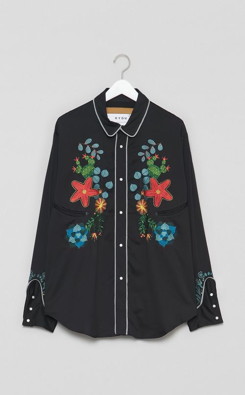 エンブロイダリーウエスタンシャツ