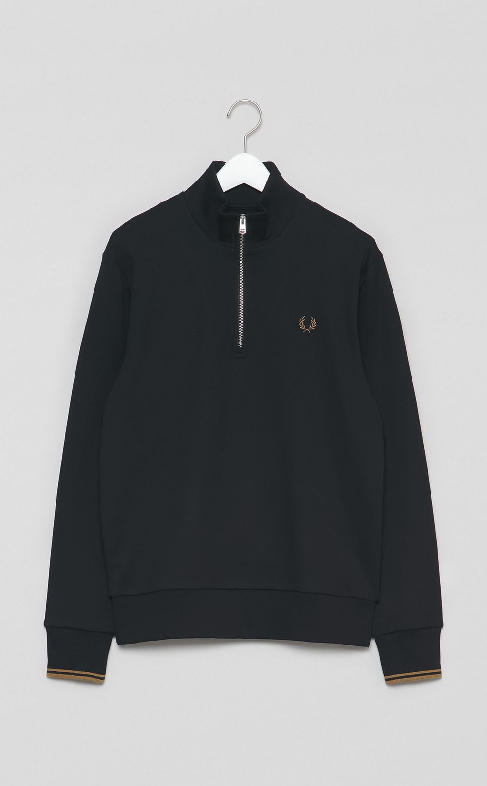 ハーフジップスウェットシャツ