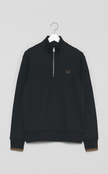 ハーフジップスウェットシャツ