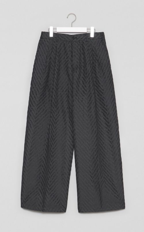 ジャカード3タックワイドパンツ