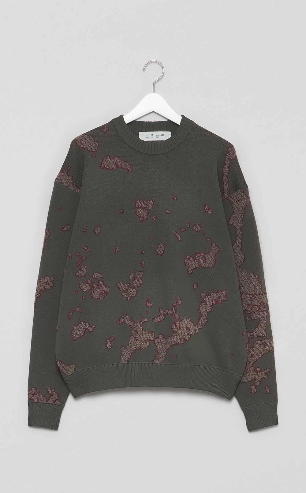 ジャガードクルーネックスウェット