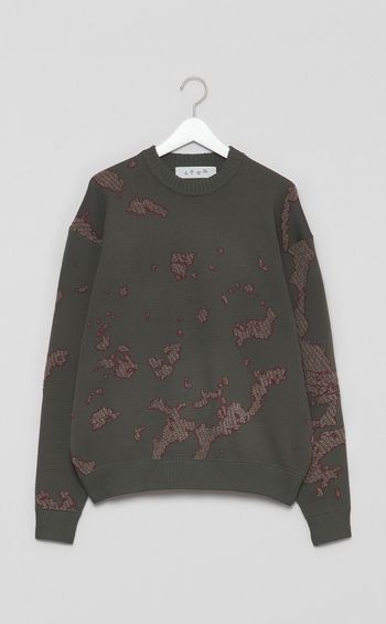 ジャガードクルーネックスウェット