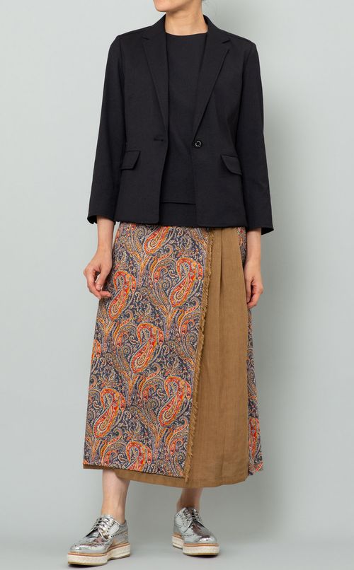 リネン混テーラードジャケット