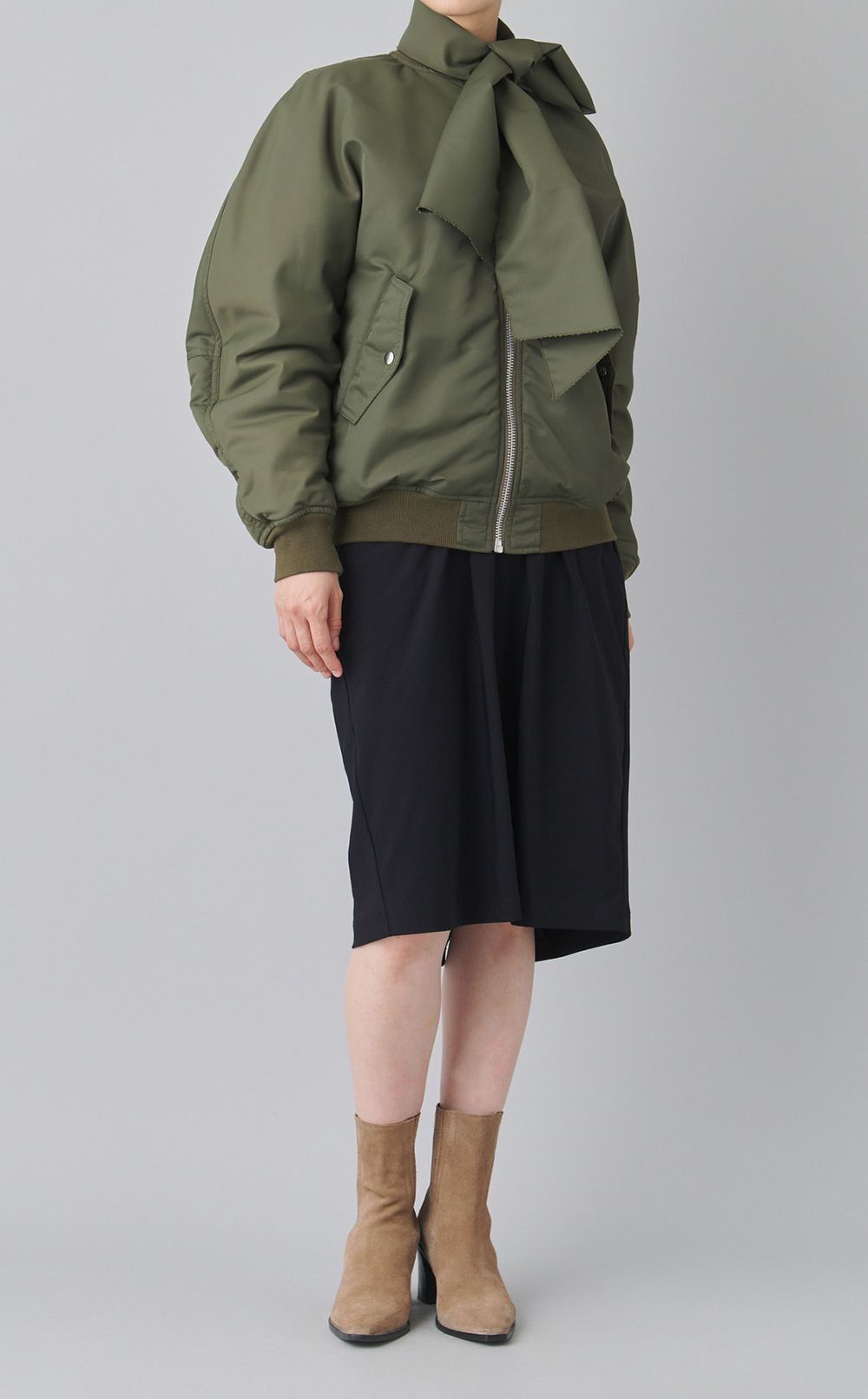 レースアップコクーンワンピース