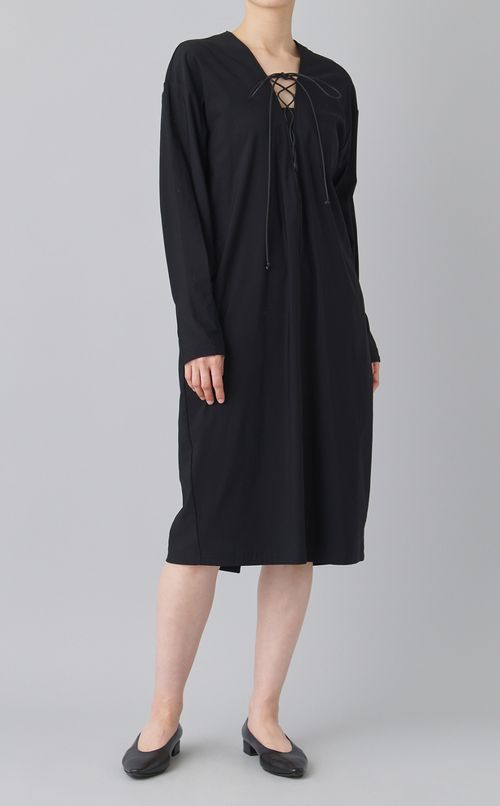 レースアップコクーンワンピース