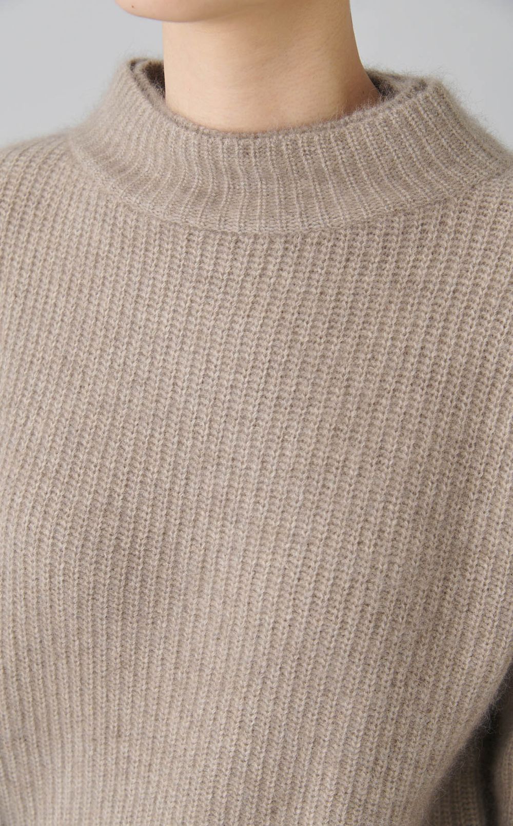 ウールリブハイネックニットプルオーバー