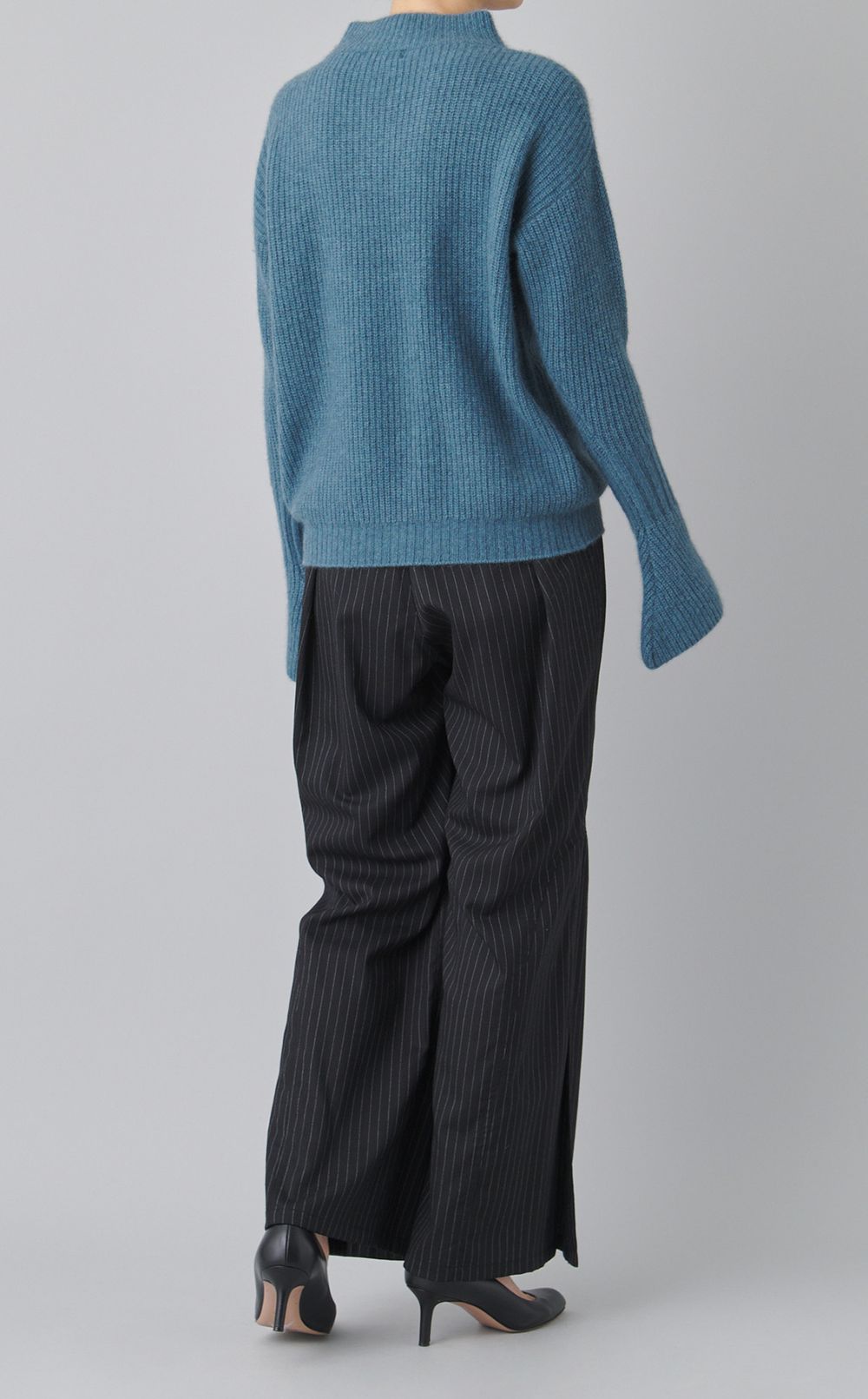 ウールリブハイネックニットプルオーバー