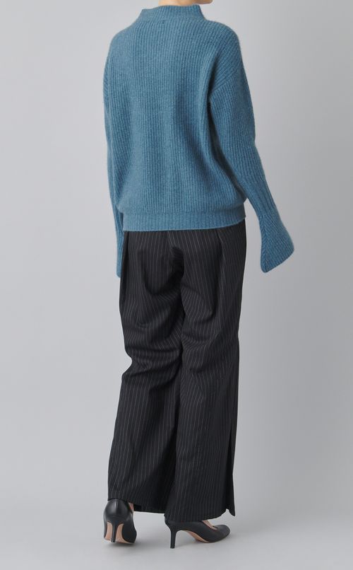 ウールリブハイネックニットプルオーバー