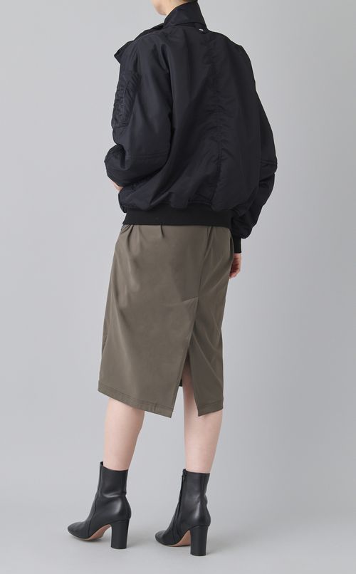 2wayリボンタイ付ナイロンブルゾン