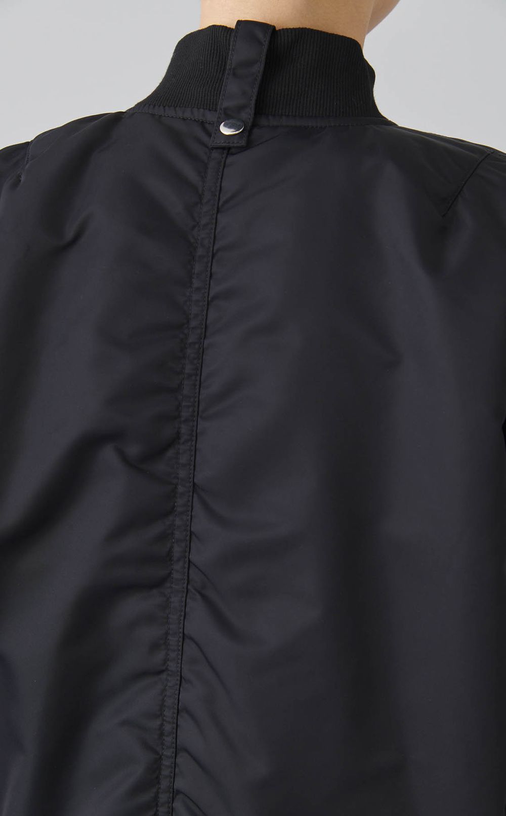 2wayリボンタイ付ナイロンブルゾン