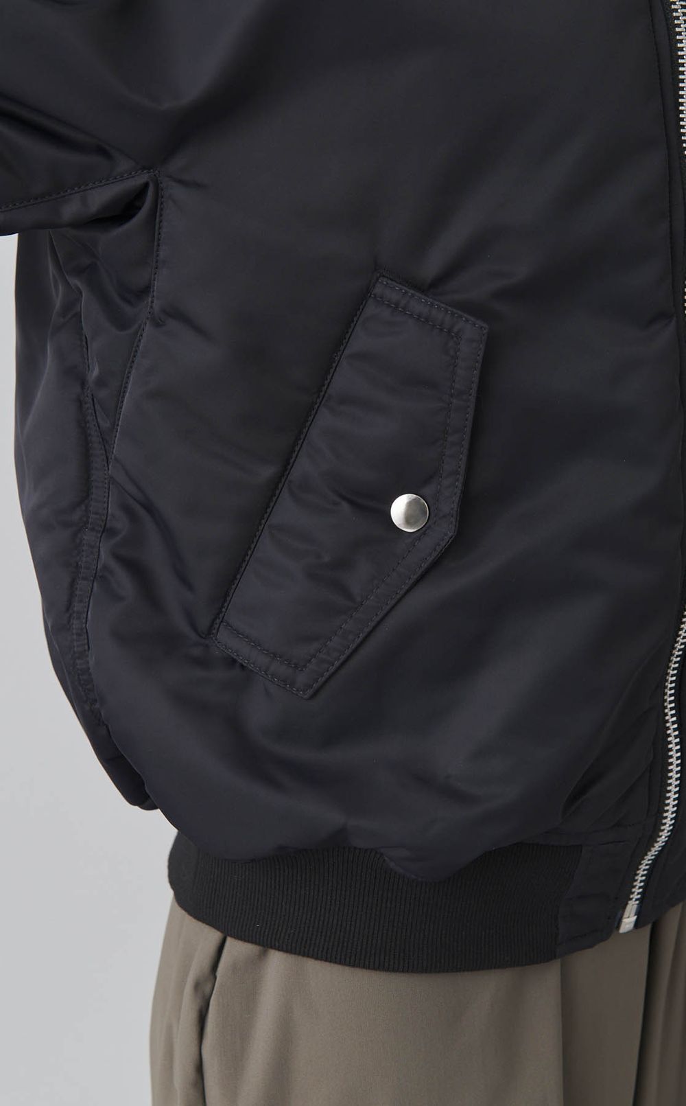 2wayリボンタイ付ナイロンブルゾン