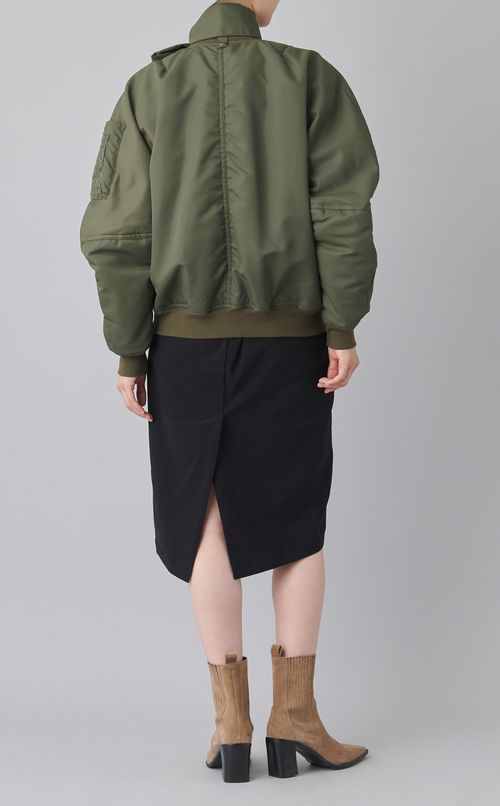 2wayリボンタイ付ナイロンブルゾン