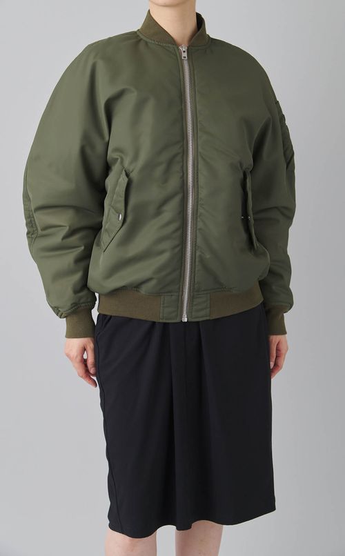 2wayリボンタイ付ナイロンブルゾン