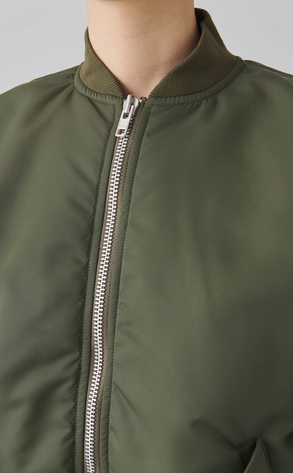 2wayリボンタイ付ナイロンブルゾン