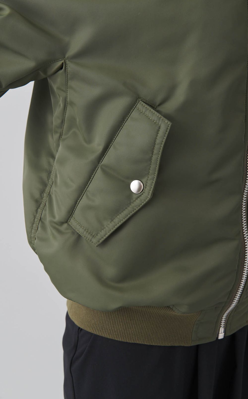 2wayリボンタイ付ナイロンブルゾン