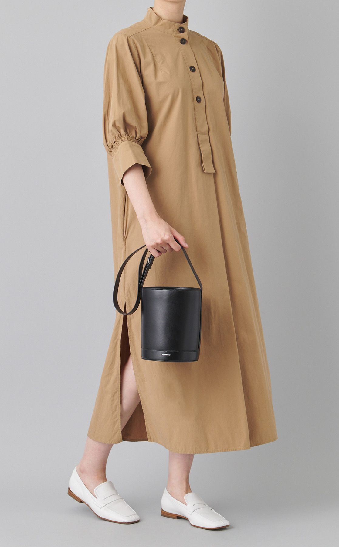JIL SANDER｜CANNOLOレザーバケットバッグ