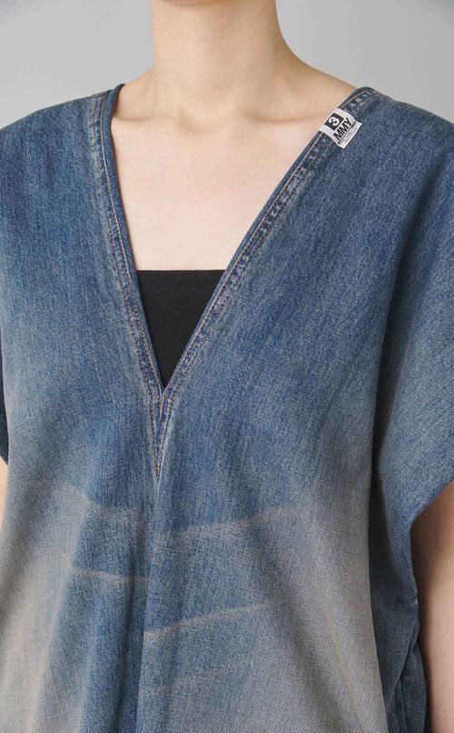 アップサイドダウンデニムドレス