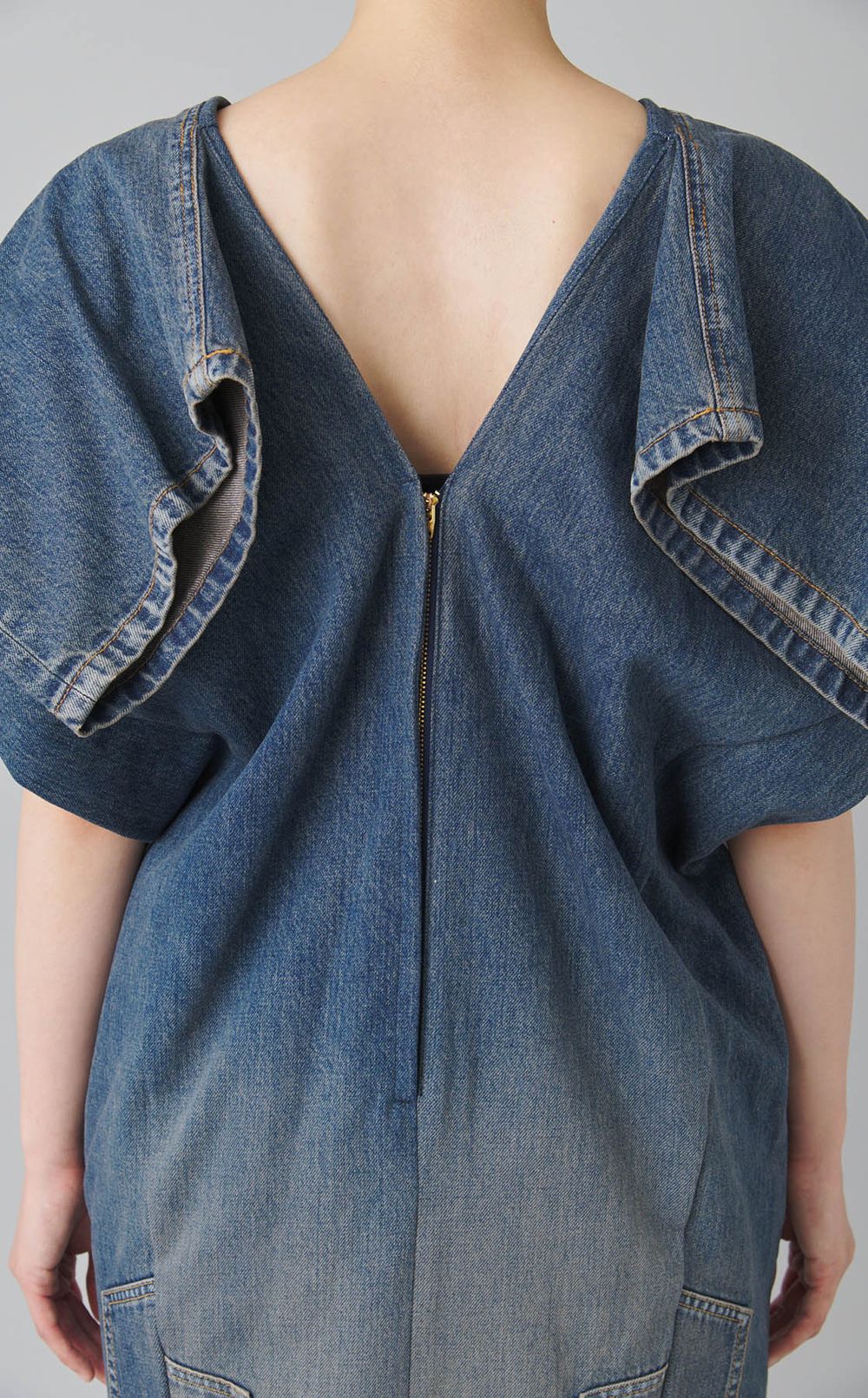 アップサイドダウンデニムドレス
