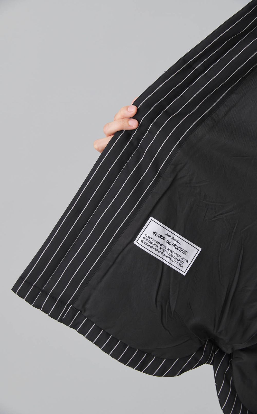 パファーストライプシャツジャケット