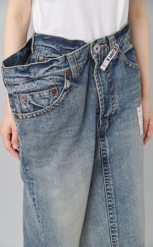 レイヤードデニムスカート