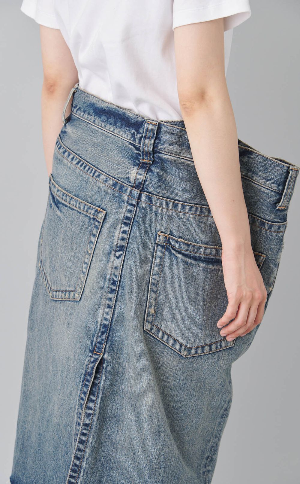 レイヤードデニムスカート