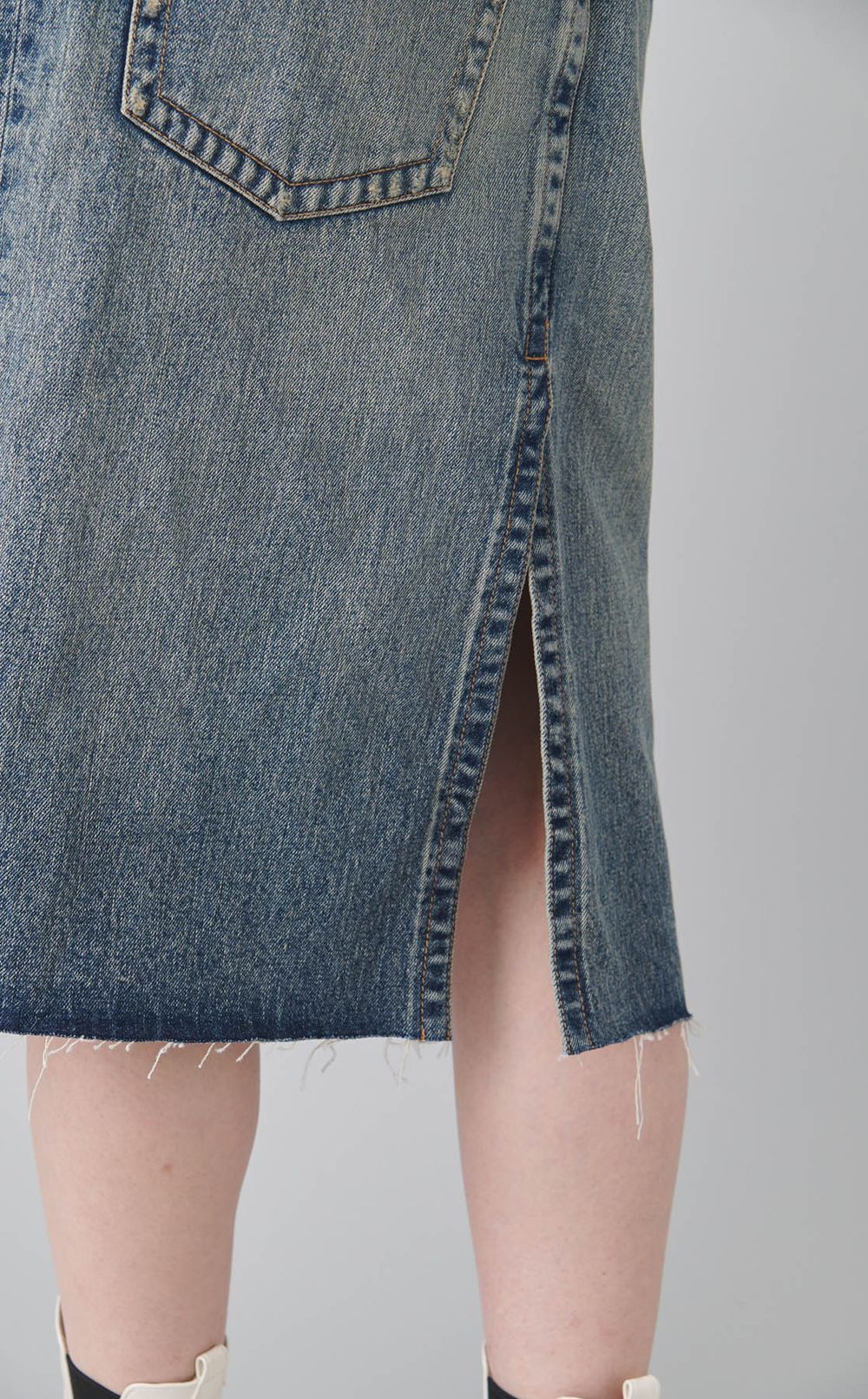 レイヤードデニムスカート