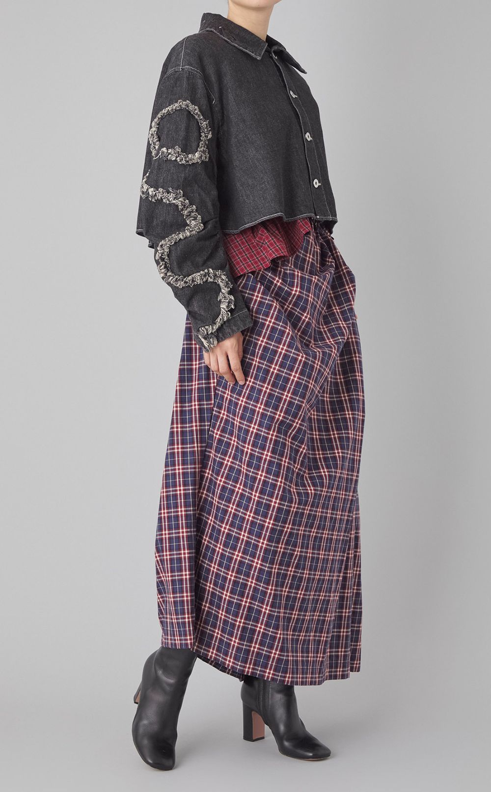 チェックミックスシャツドレス