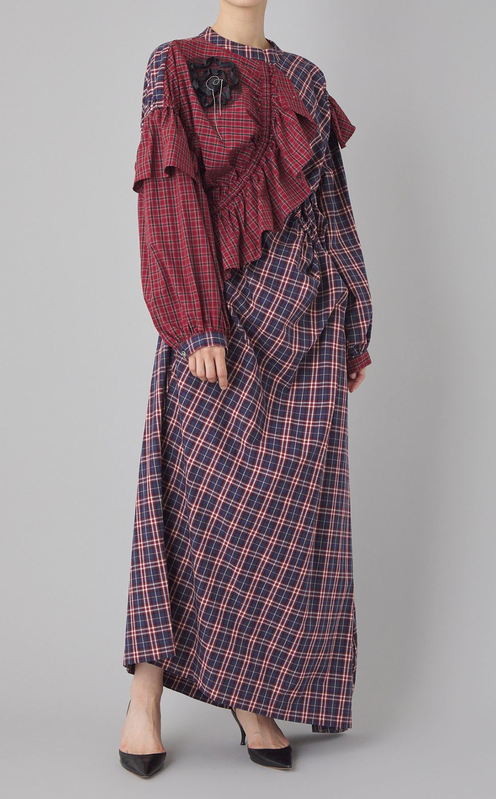 チェックミックスシャツドレス