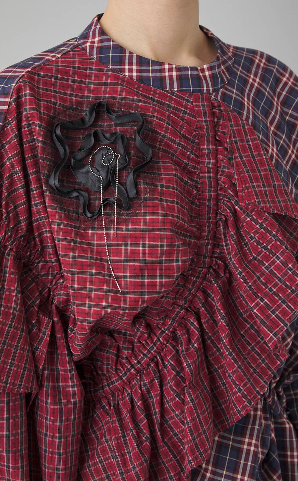 チェックミックスシャツドレス