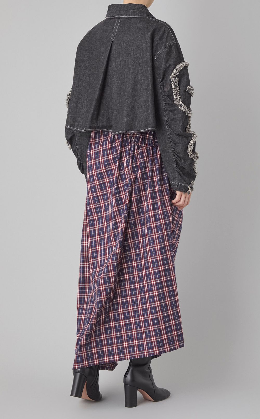 フリンジデニムショートブルゾン