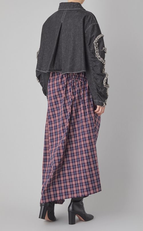 フリンジデニムショートブルゾン