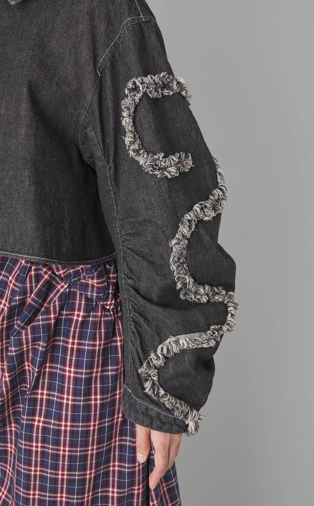 フリンジデニムショートブルゾン