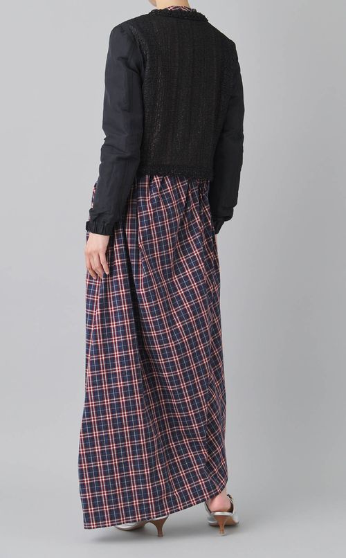 グリッターツイードノーカラーブルゾン