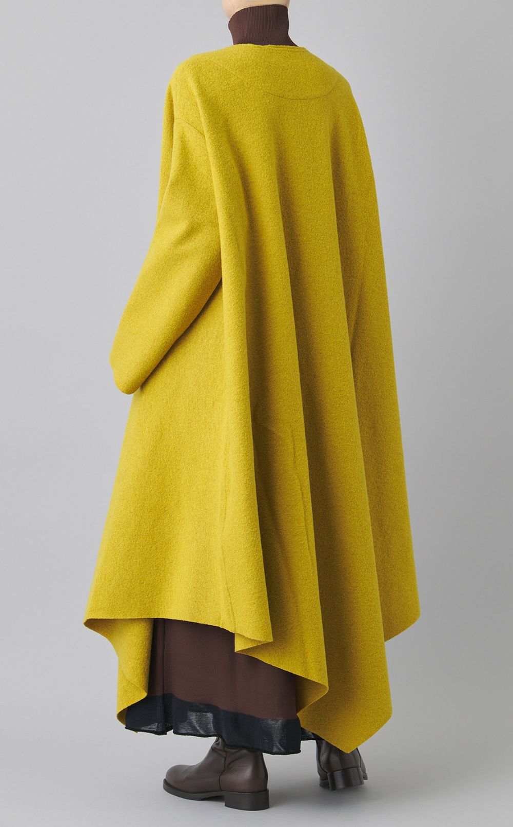 ウールラップコートドレス