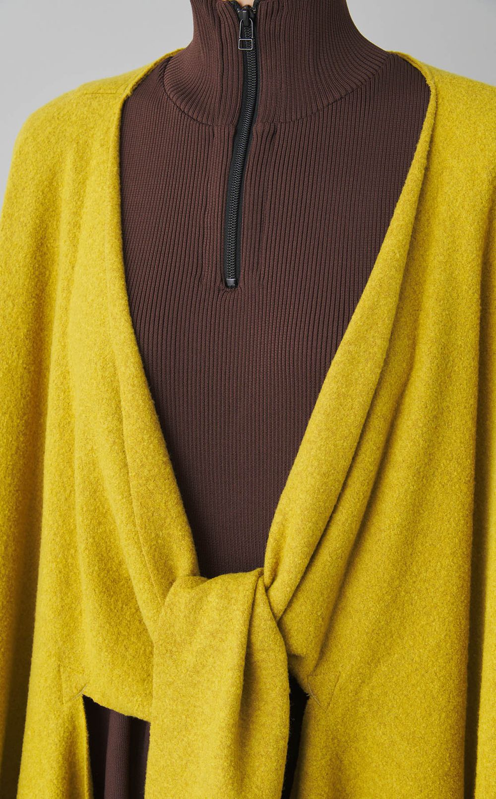 ウールラップコートドレス