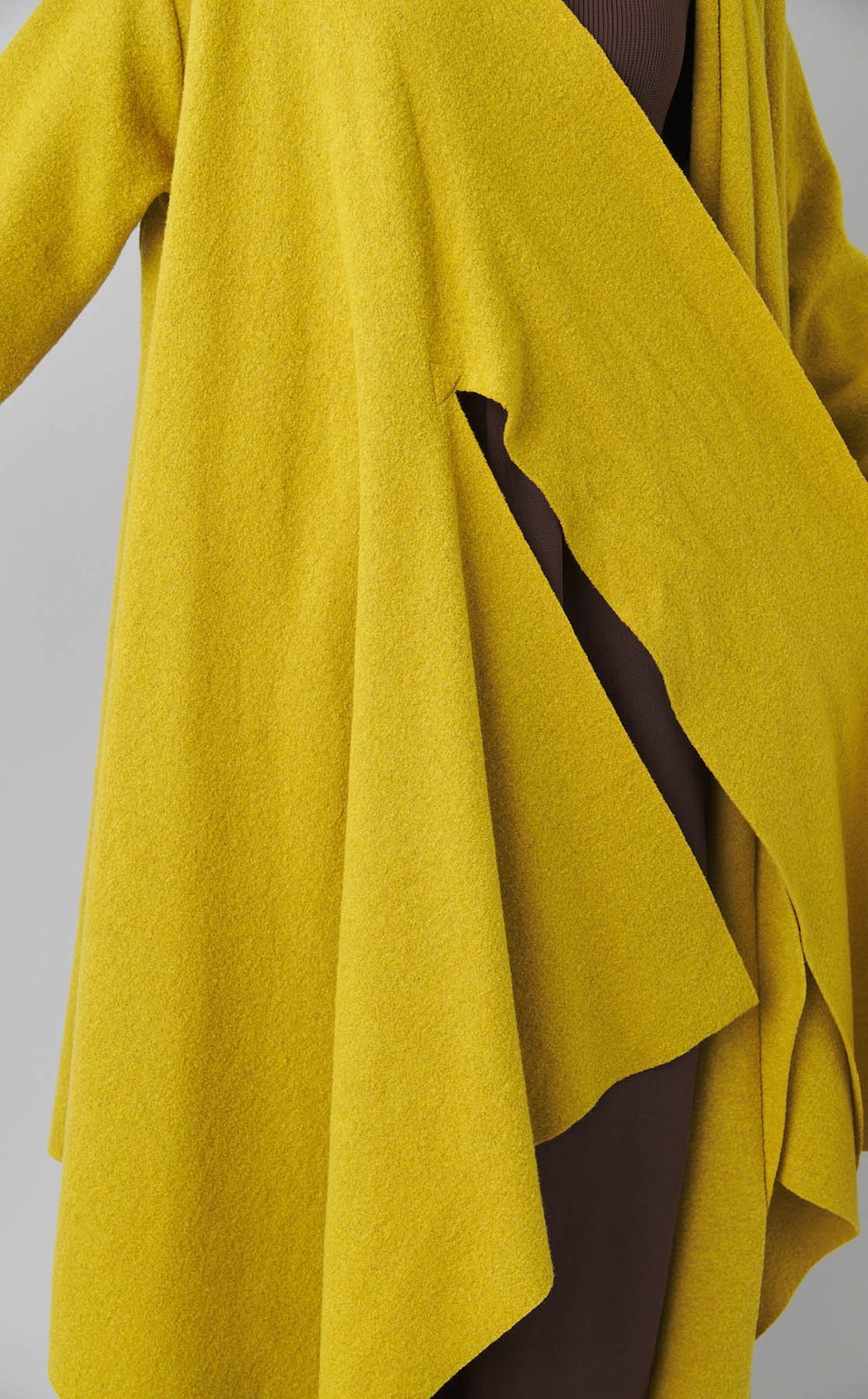 ウールラップコートドレス