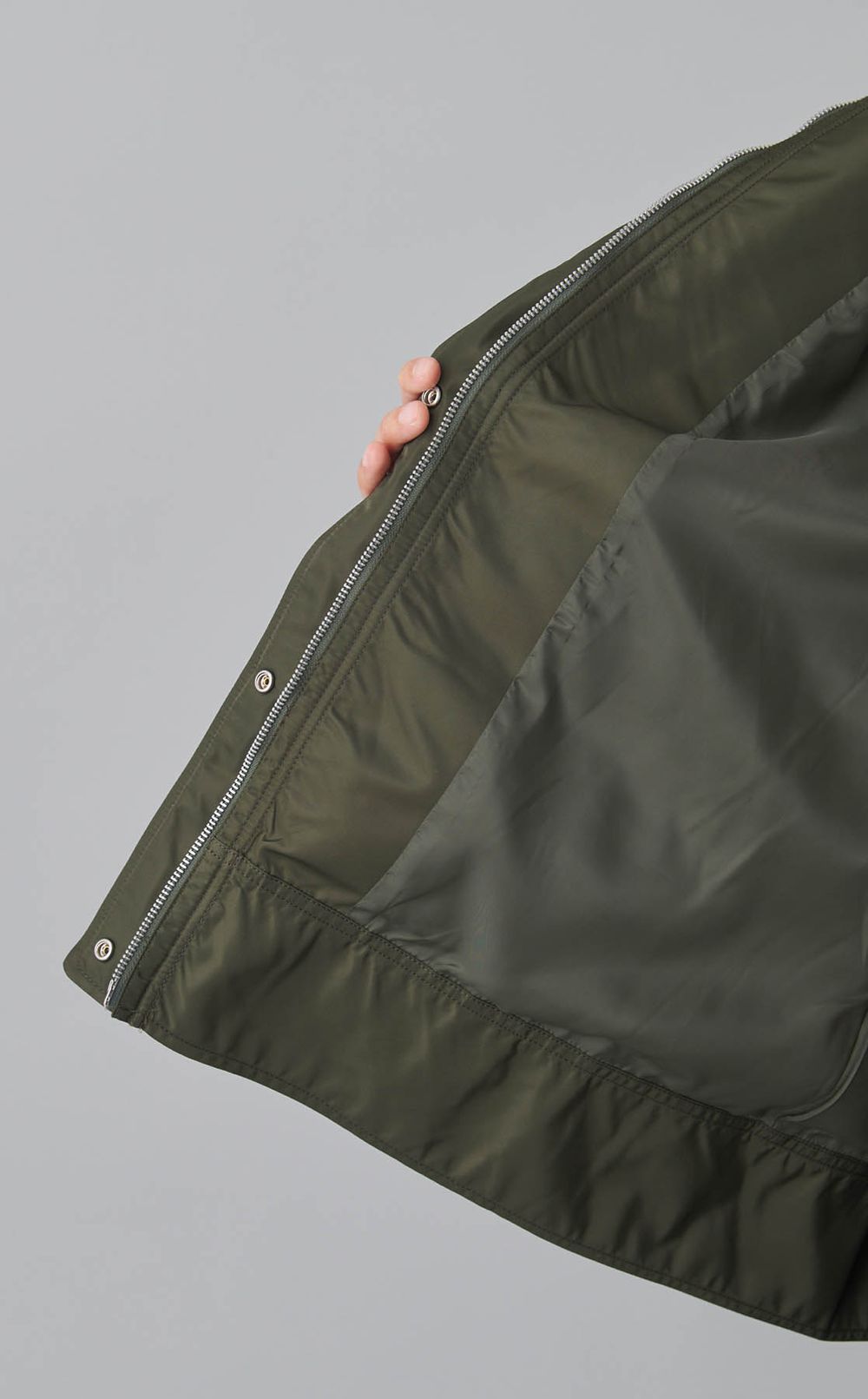 コンビネーションツイードナイロンブルゾン